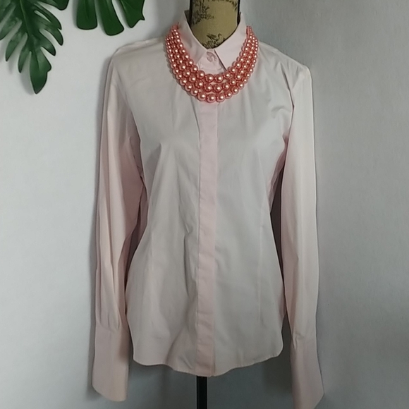Moda International Pale Pink Button Blouse Shirt - Picture 1 of 8